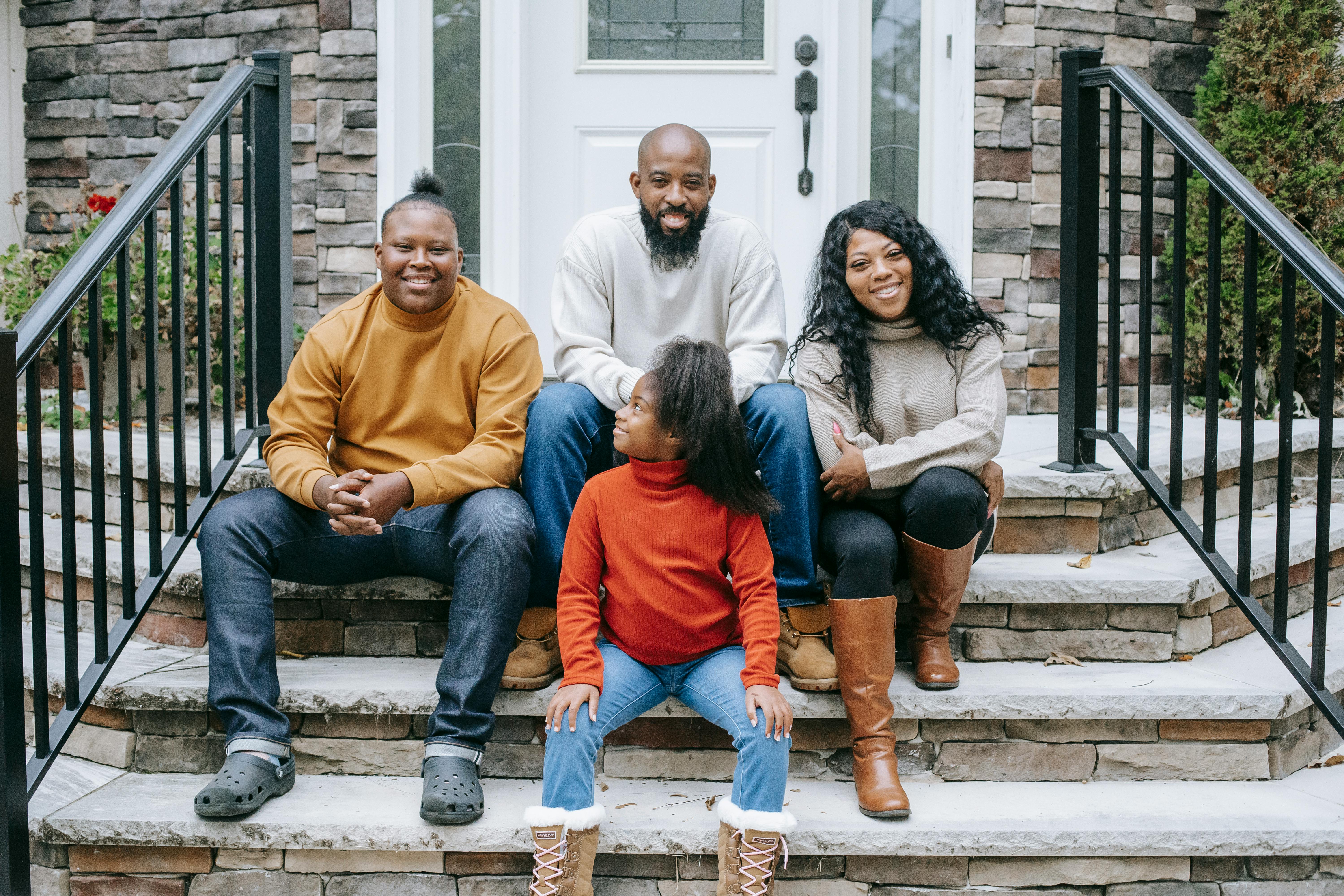 multifamily residents smiling porch